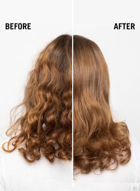 Schwarzkopf Professional BC Bonacure sealed ends creamy-serum texture in palm, illustrates lightweight absorption benefit