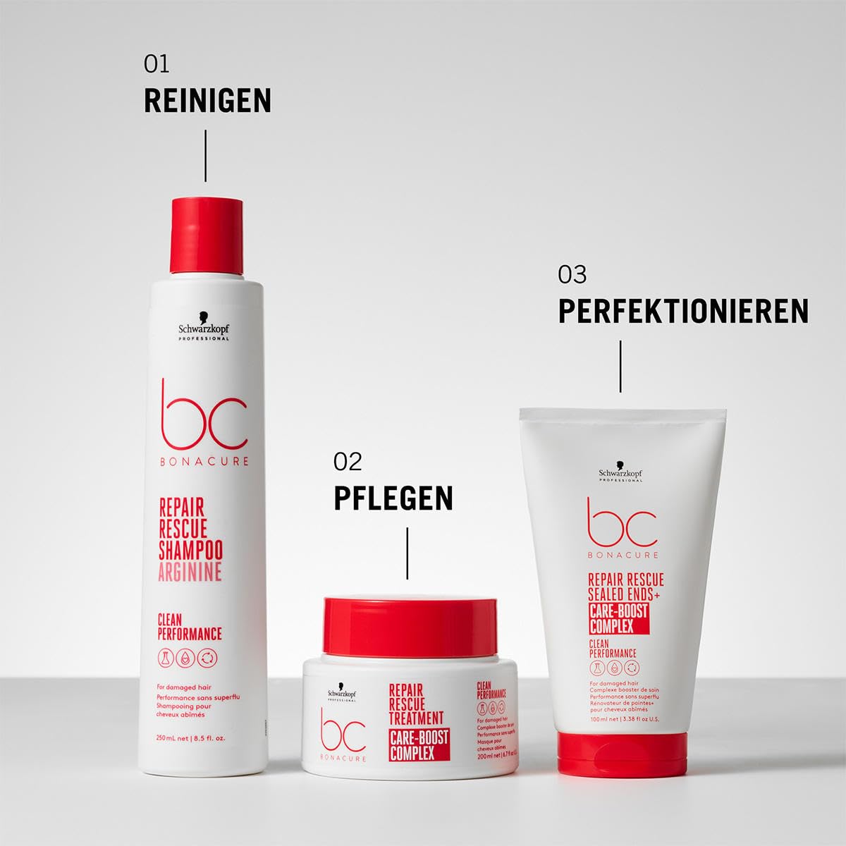 Schwarzkopf Professional before and after ends comparison improving smoothness