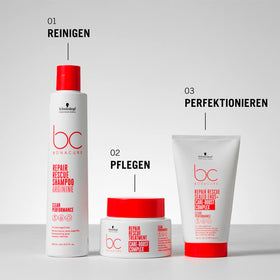Schwarzkopf Professional before and after ends comparison improving smoothness