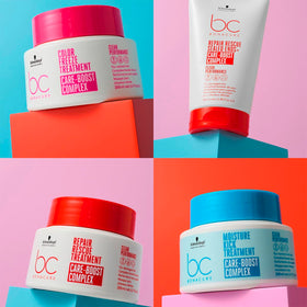 Schwarzkopf Professional bottle beside styling tools for daily heat protection