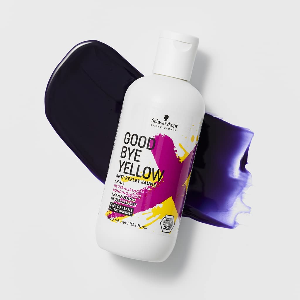 Schwarzkopf Professional rich purple lather in hand demonstrating toning action