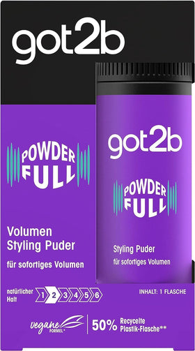 Schwarzkopf got2b close-up of powder texture highlighting grip and volume