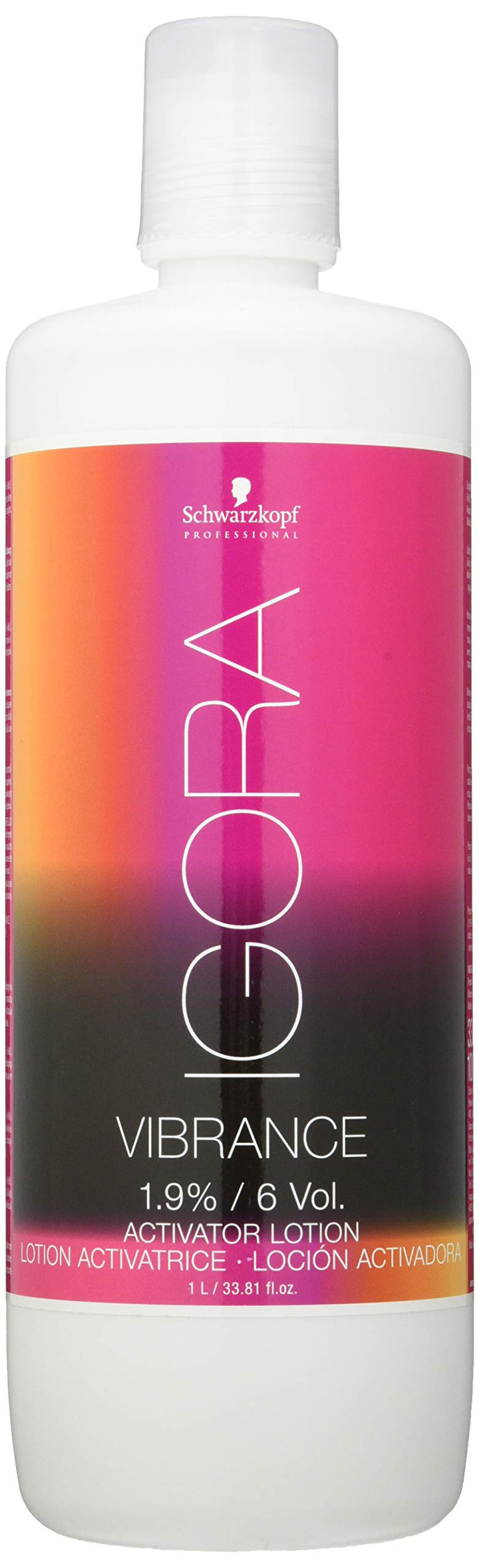 Schwarzkopf front bottle view showing label clarity and professional sizing benefit