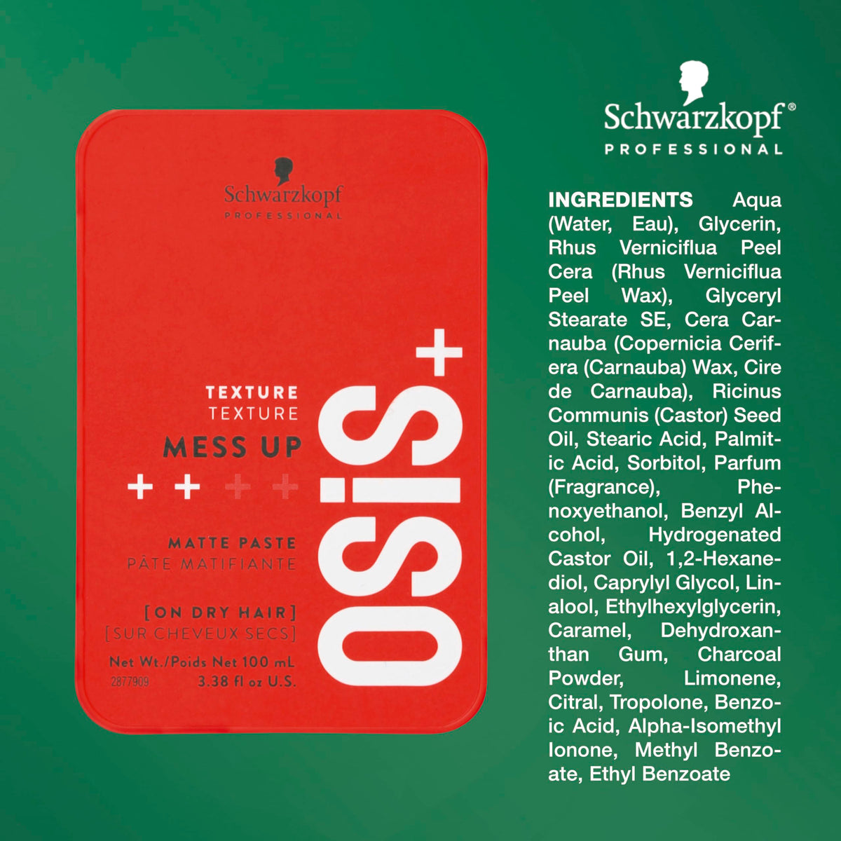 Schwarzkopf OSiS+ finished short haircut showing defined matte texture
