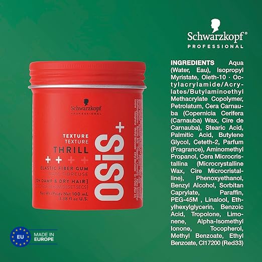 Schwarzkopf Professional OSiS+ before and after hair showing defined separation benefit
