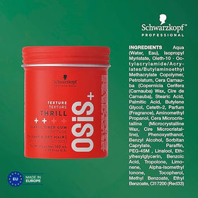 Schwarzkopf Professional OSiS+ before and after hair showing defined separation benefit