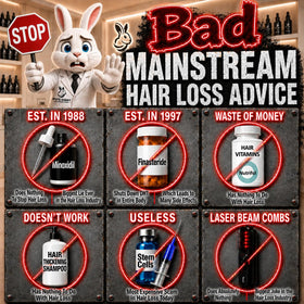 Science Backed Naturals before and after guide visual for tracking hair-support progress