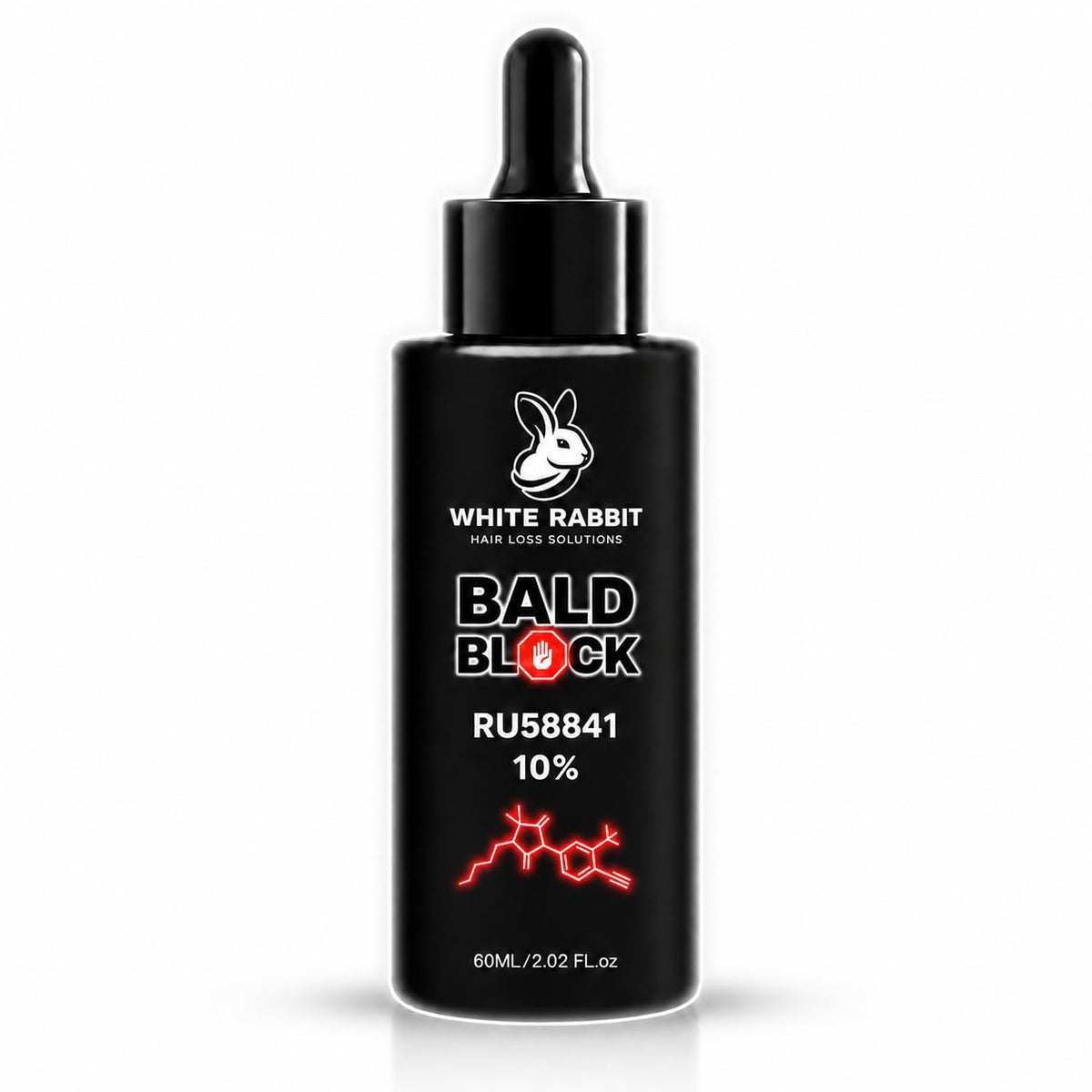 Science Backed Naturals front glass bottle showing full Bald Block packaging and value