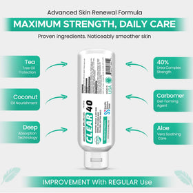 Scientific Solutions CLEAR 40 gel texture on hand demonstrating lightweight, fast-absorbing moisture