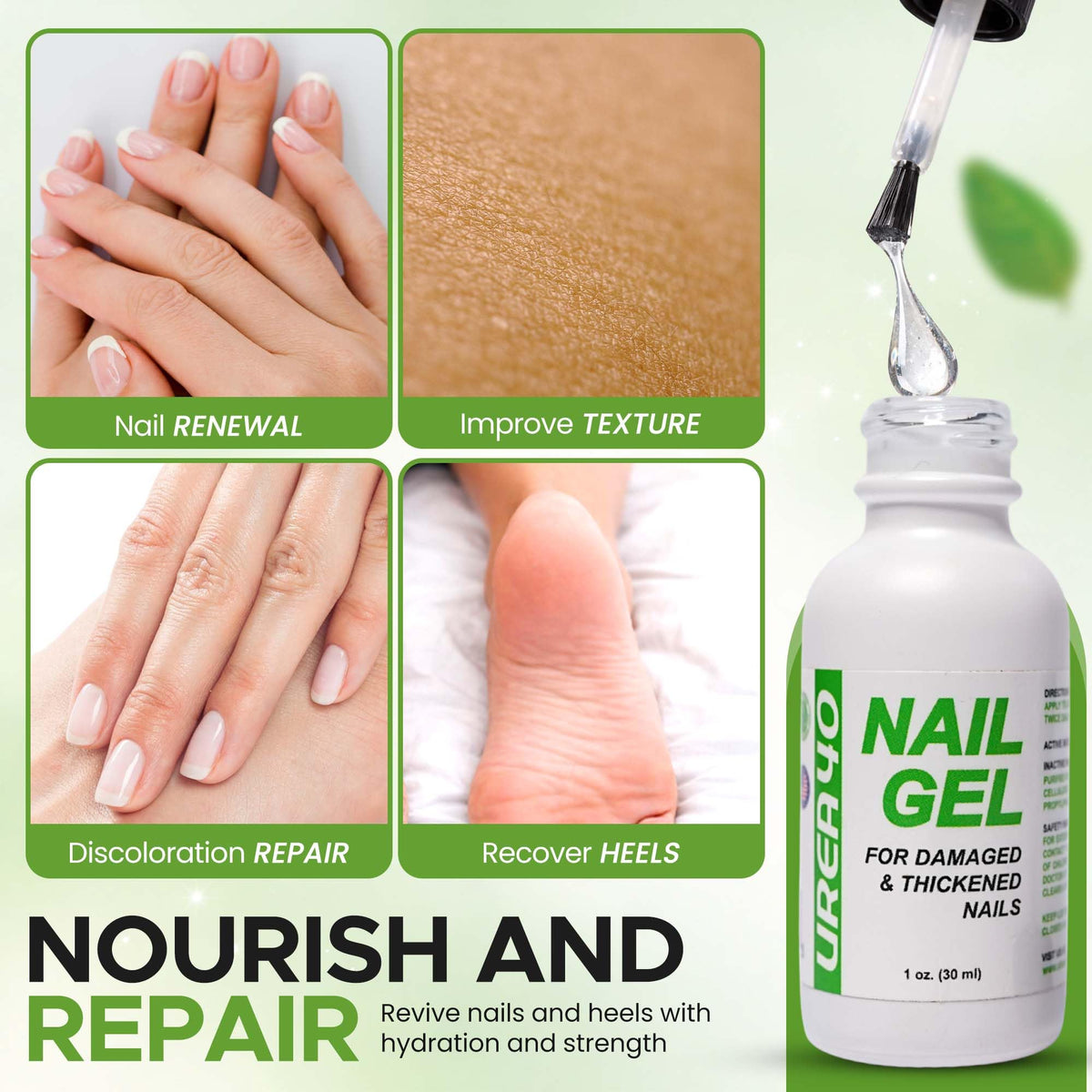 Scientific Solutions Global gel being applied to a toenail for targeted softening