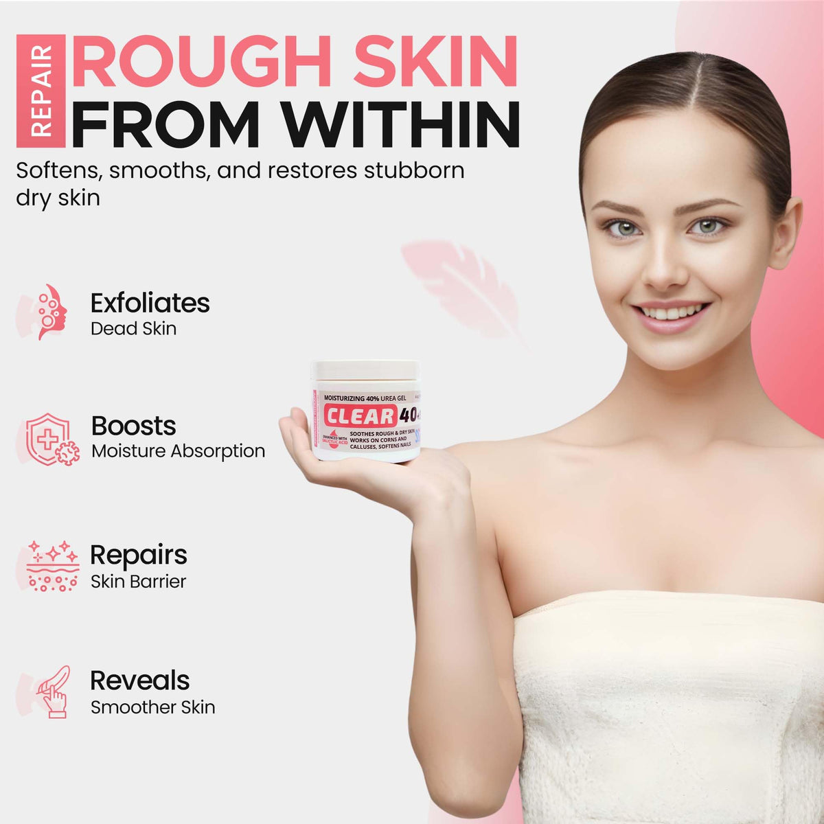 Scientific Solutions Global ingredient label highlighting urea 40% and salicylic acid benefits