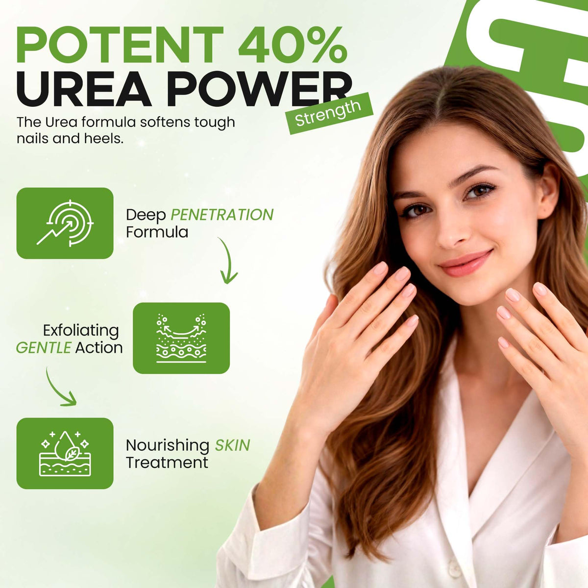 Scientific Solutions Global label ingredient panel highlighting 40% urea strength