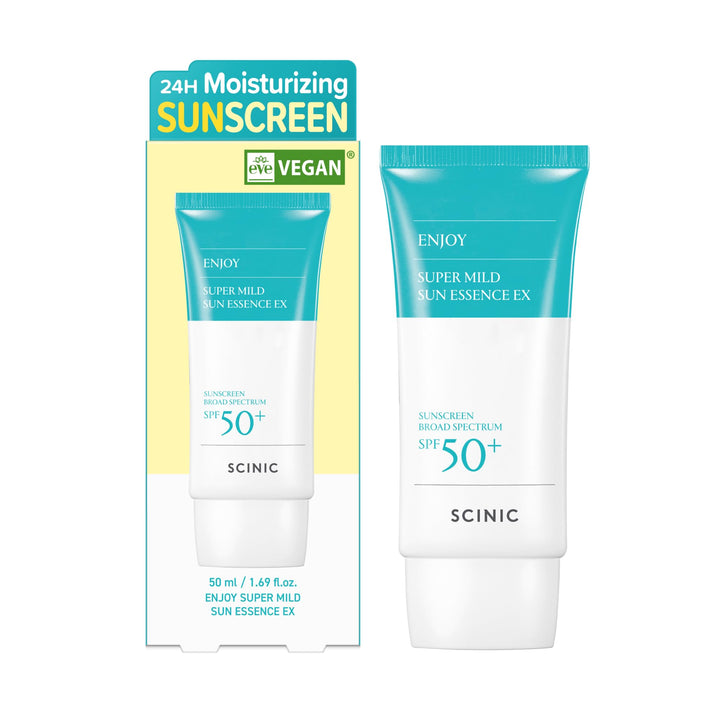 SCINIC front packaging showing SPF 50+ and compact benefit