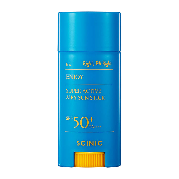 SCINIC sun stick front packaging showing compact design and SPF benefit