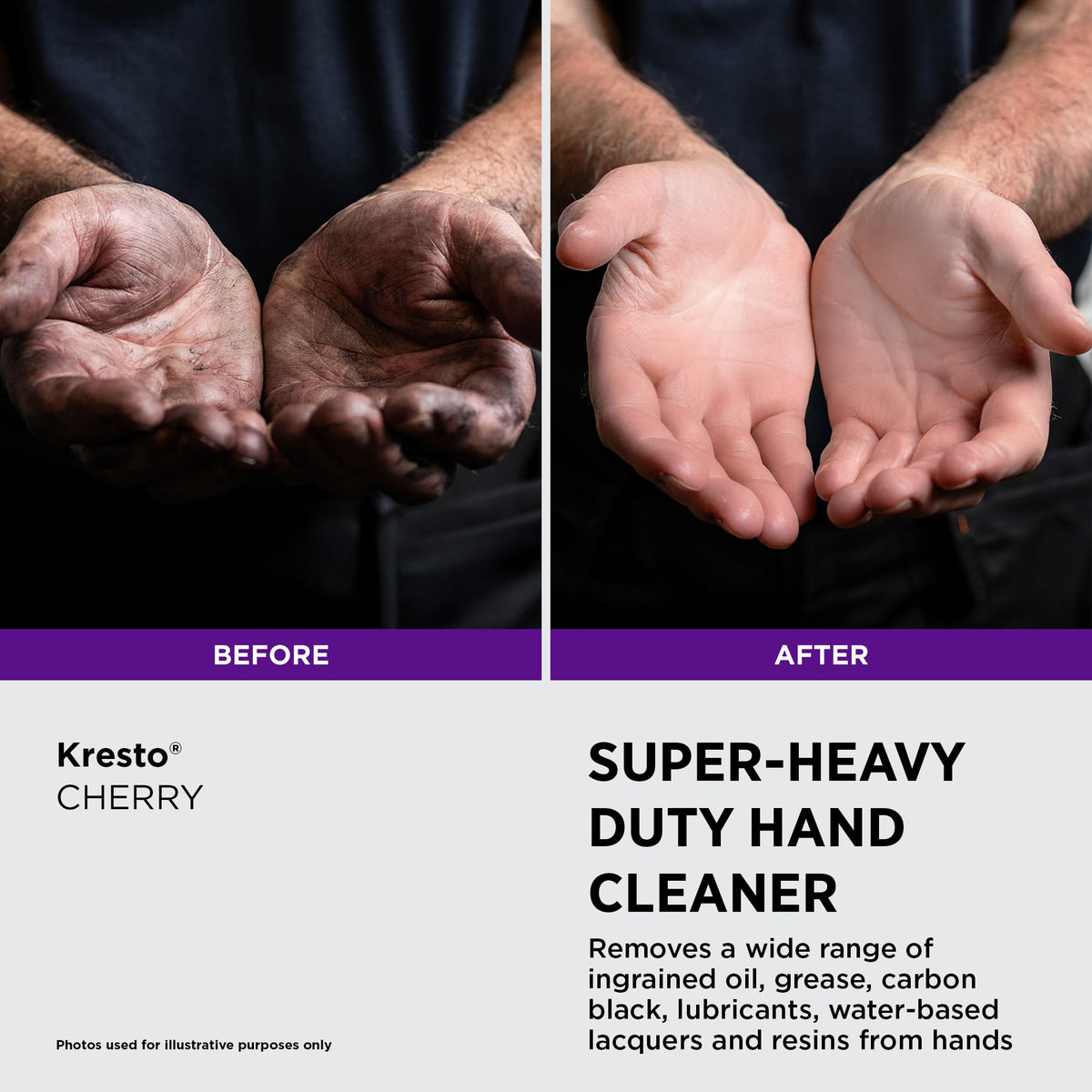SC Johnson Kresto Cherry pump dispenser being pressed for controlled dosage benefit