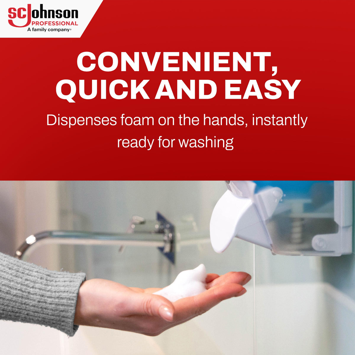 SC Johnson Professional refill installed in dispenser illustrating easy replacement