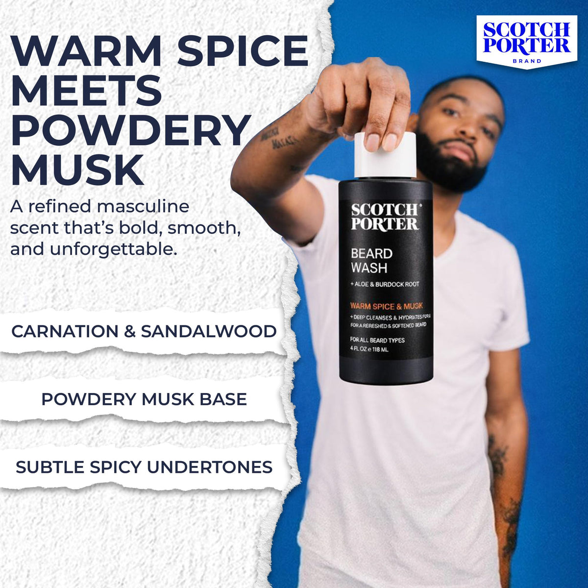 Scotch Porter before and after beard softness and improved texture