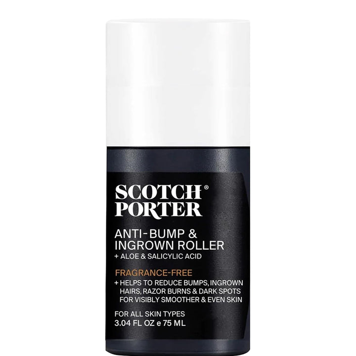 Scotch Porter front packaging showing roll-on bottle and benefits