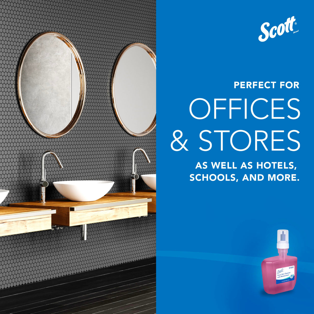 Scott Professional in a modern washroom setting creating a clean guest experience