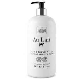Scottish Fine Soaps front packaging showing elegant bottle and clear branding, premium look