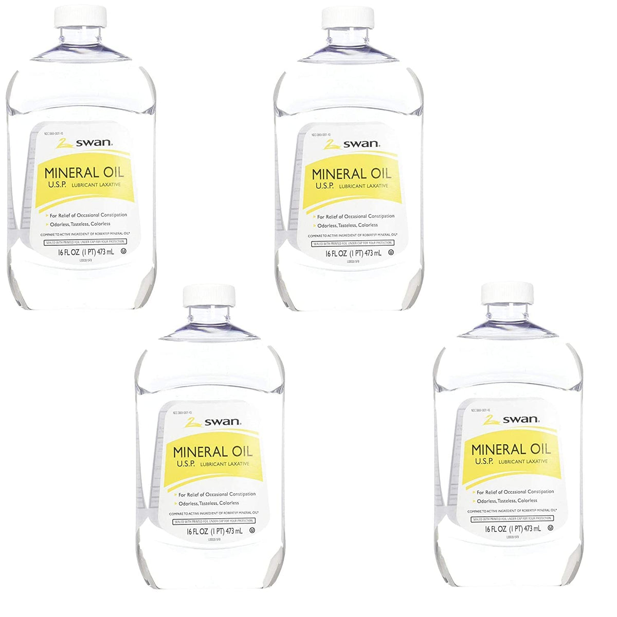 Scrubbles Swan bottle front view showing label and 16 oz size for easy storage
