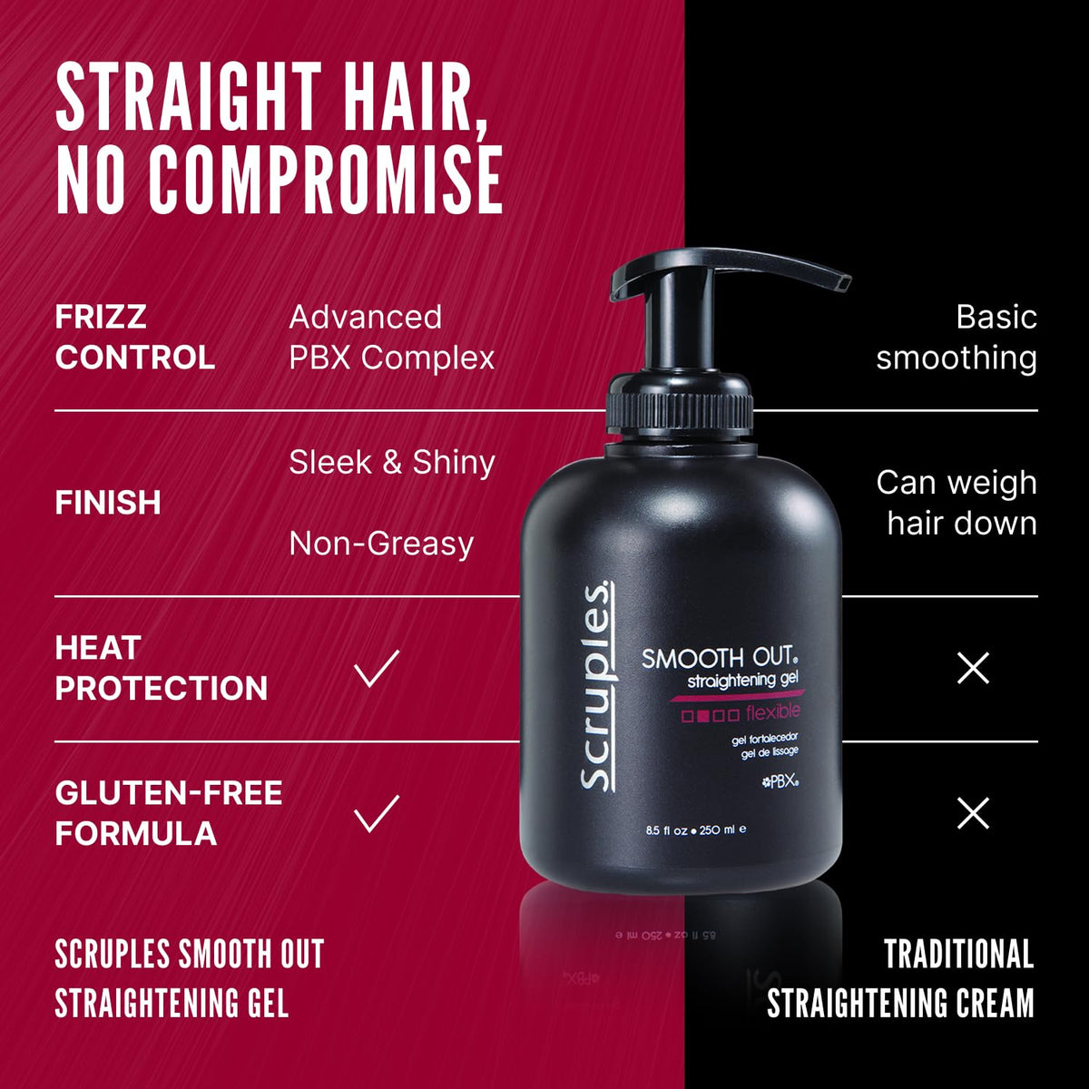 Scruples being applied to damp hair for easier blow-drying and frizz control