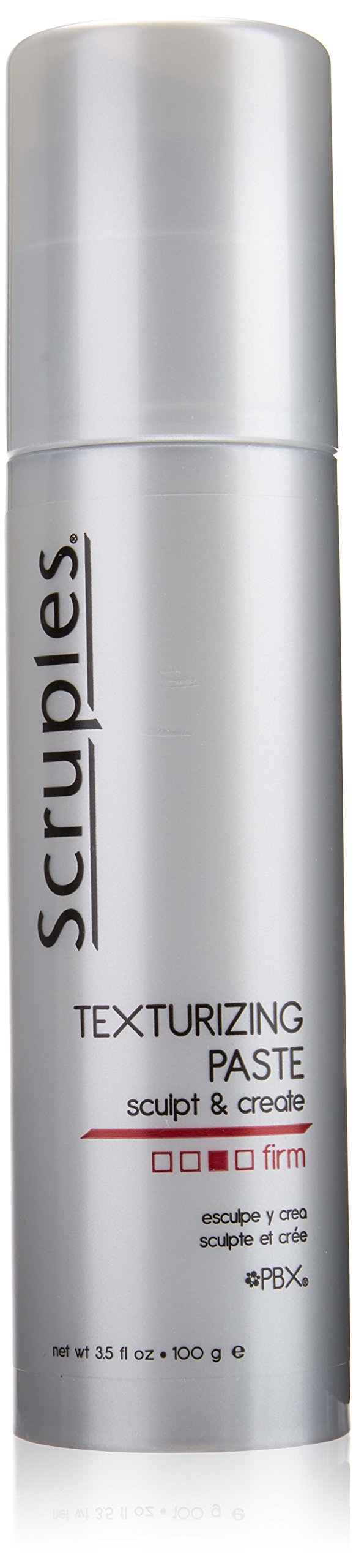 Scruples texturizing paste front jar showing label and size for easy identification and styling confidence
