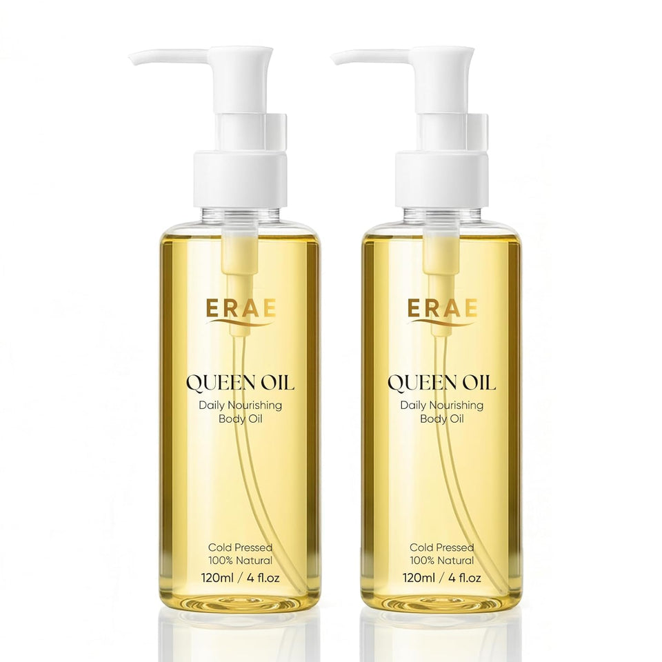 SDUQULK ERAE Queen Oil front packaging showing two bottles and benefits