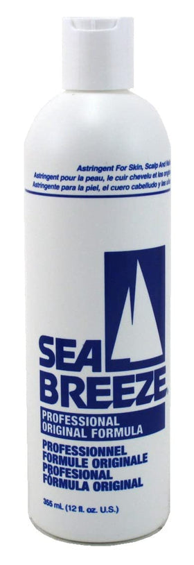Seabreeze applied with cotton pad on skin demonstrating quick refresh and oil removal