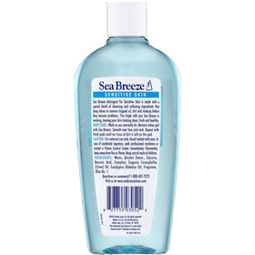 Seabreeze close-up of bottle label highlighting product name and gentle formula