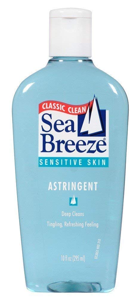 Seabreeze front view of six 10 oz bottles showing pack convenience and clarity