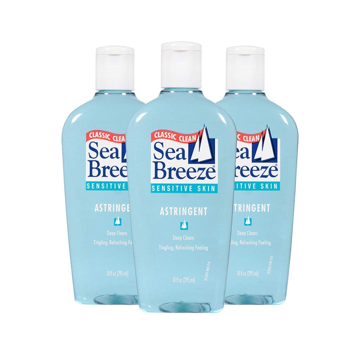 Seabreeze front packaging showing 10 fl oz bottle and brand for clear cleansing benefit