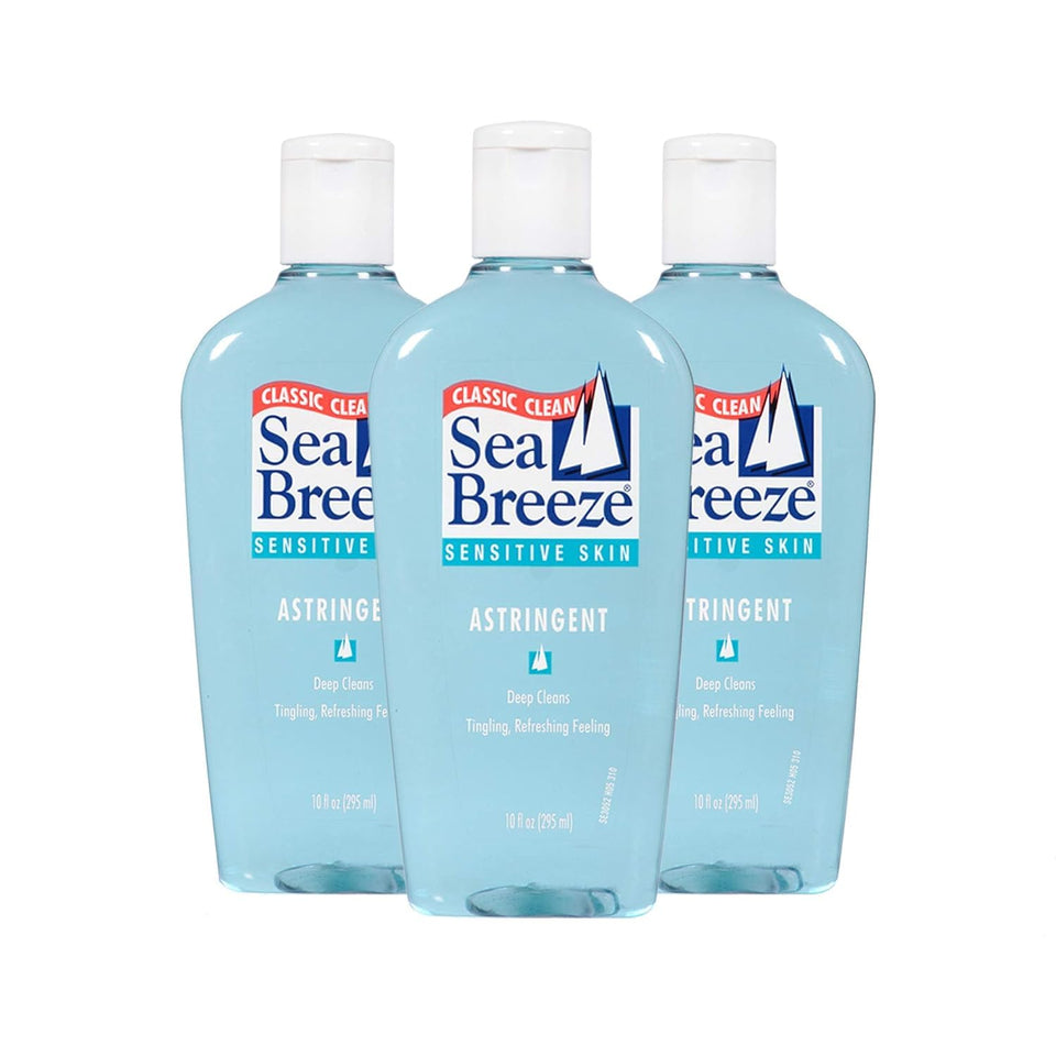 Seabreeze front packaging showing 10 fl oz bottle and brand for clear cleansing benefit
