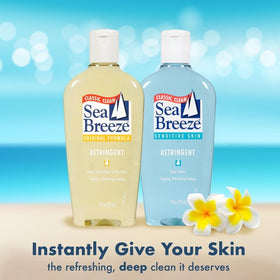 Seabreeze bottle held by hand to show 10 oz size and travel-friendly scale
