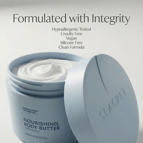 SEACRET in bathroom setting conveying spa-like ritual and relaxation benefit