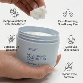 SEACRET open jar texture close-up showing creamy, fast-absorbing butter