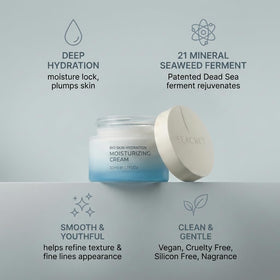 SEACRET close-up of gel-cream surface highlighting lightweight, non-greasy feel