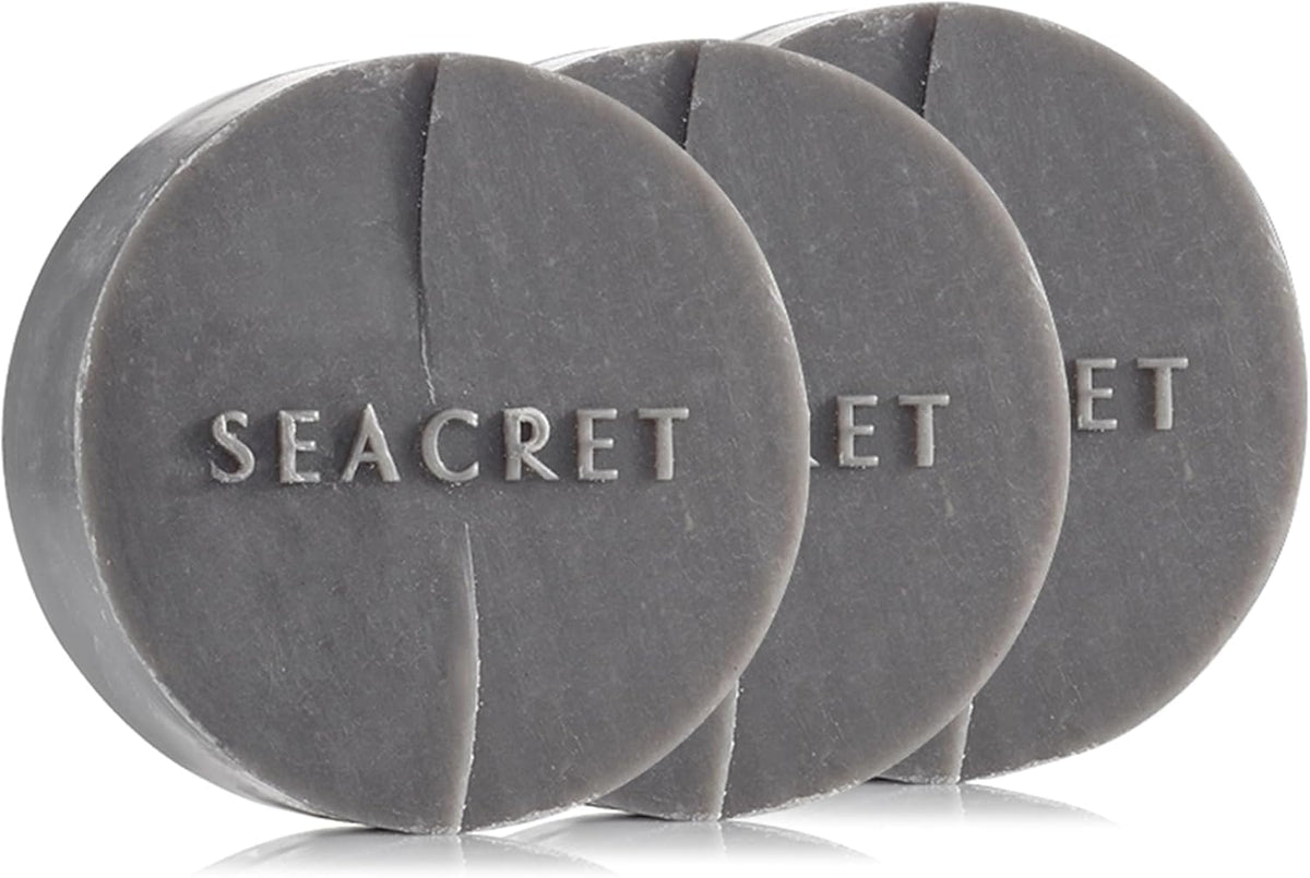 SEACRET soap close-up texture highlighting smooth Dead Sea mud surface