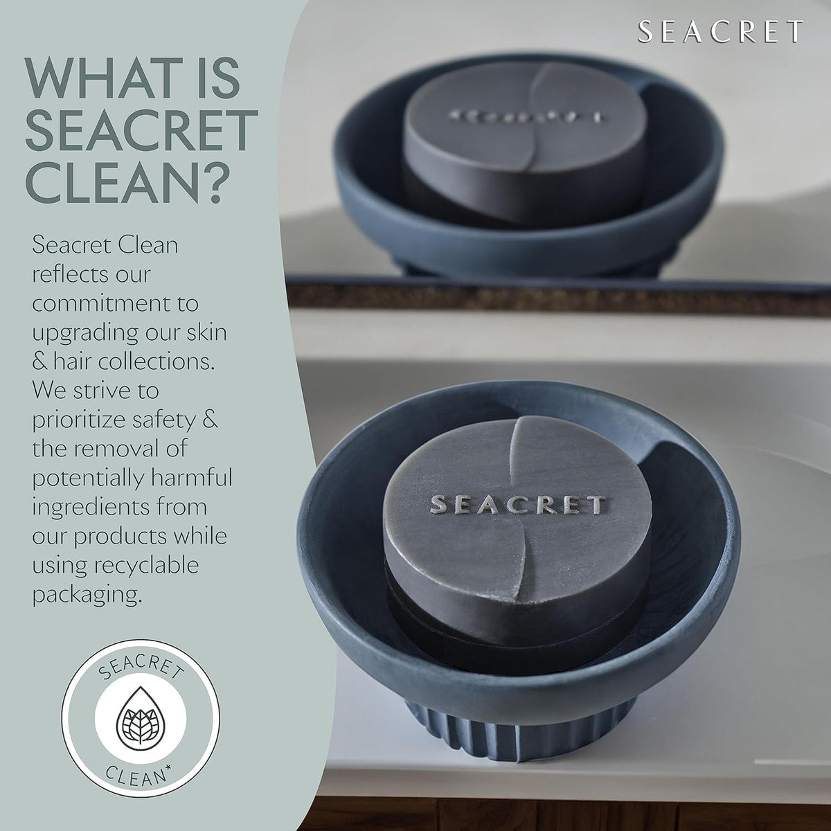 SEACRET three-pack lifestyle shot showing value and daily spa ritual