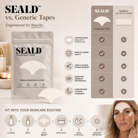 SEALD forehead tape beside coin for scale, easy single-use sizing