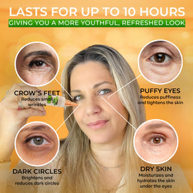 SEAMANTIKA application demonstration patting cream under eye for immediate refresh