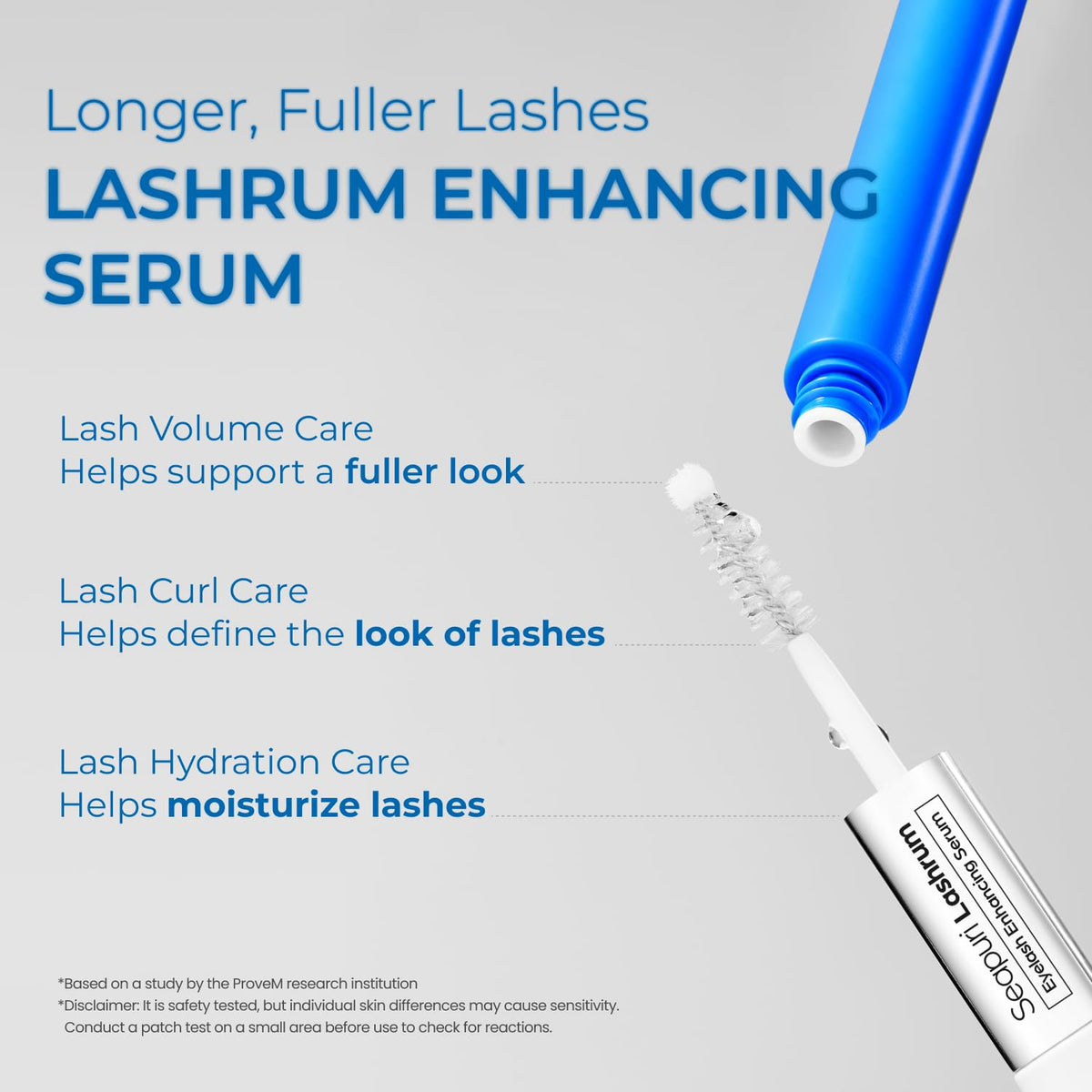 Seapuri serum texture close-up highlighting lightweight, non-clumping finish