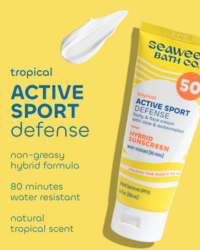 Seaweed Bath Co. cream texture close-up highlighting fast absorption