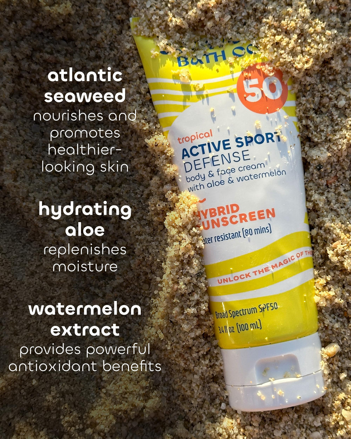 Seaweed Bath Co. applied to forearm demonstrating blendability and even coverage