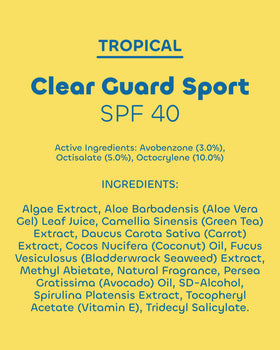 Seaweed Bath Co. sport spray in a beach setting showing active outdoor protection