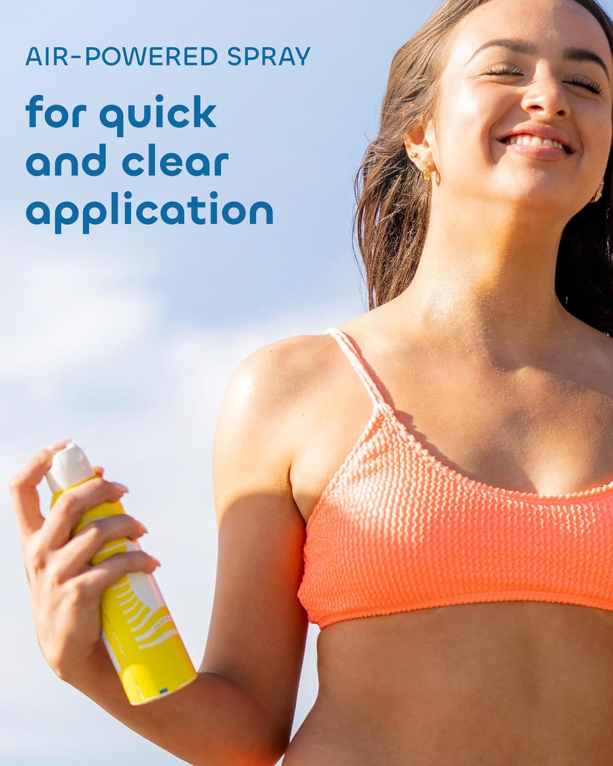 Seaweed Bath Co. spray being applied to arm with easy coverage benefit