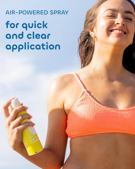 Seaweed Bath Co. spray being applied to arm with easy coverage benefit