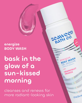 The Seaweed Bath Co. back label with ingredients list and product details for transparency