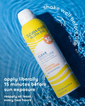 Seaweed Bath Co. label close-up featuring ingredients and reef-safe claim