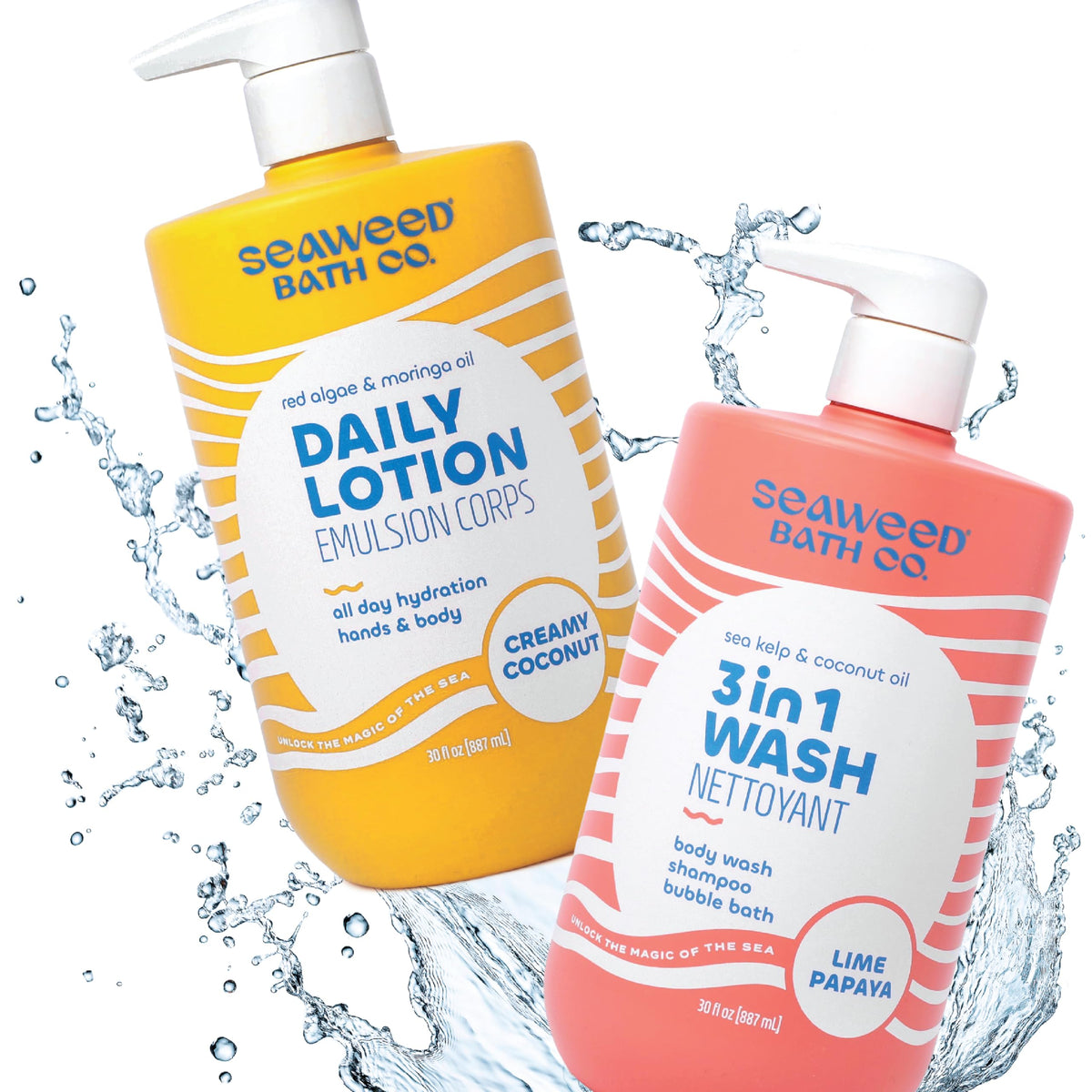 The Seaweed Bath Co. applying lotion on arm showing smooth, non-greasy finish